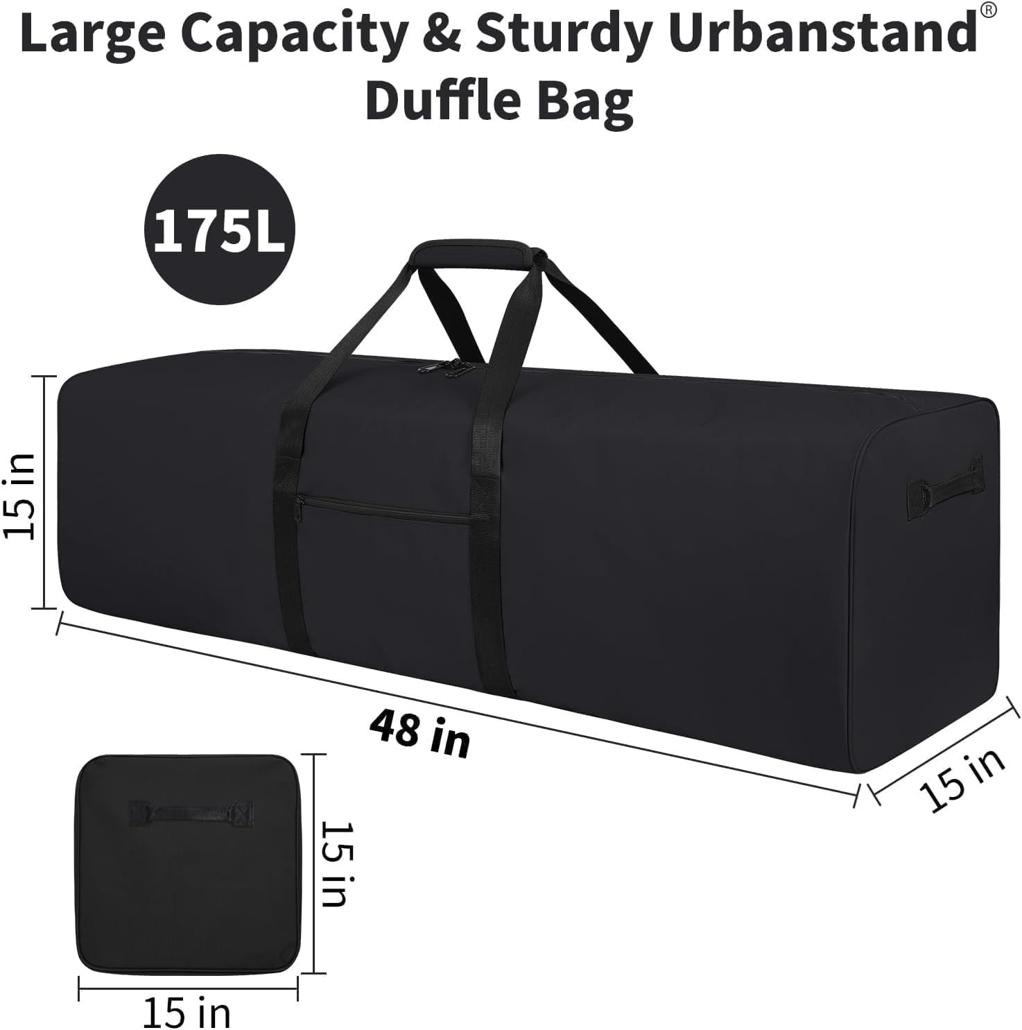 48 Inch Travel Duffle Bag Extra Large Sport Equipment Duffel Bags with 2-Way Loc