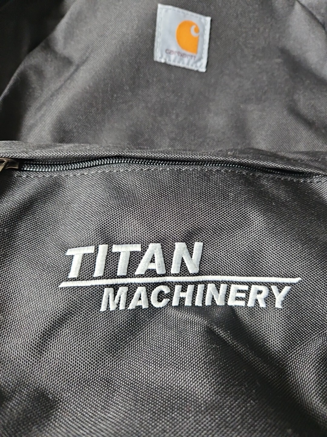 Carhartt Classic Backpack Black Titan Machinery Stitched Logo