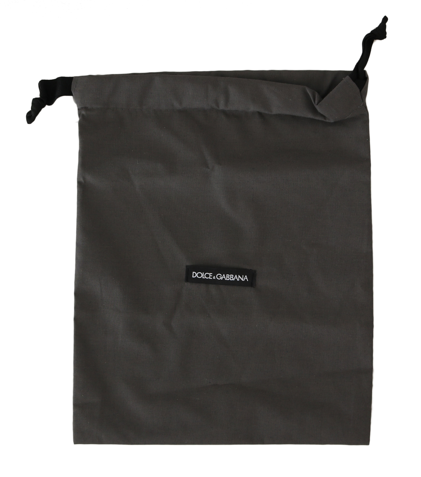 DOLCE & GABBANA Dustbag Cover Bag Cotton Gray Drawstring Shoebag 33cm x 26cm