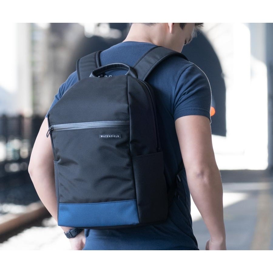 Waterfield SF Designs Essential Laptop Backpack Black Blue