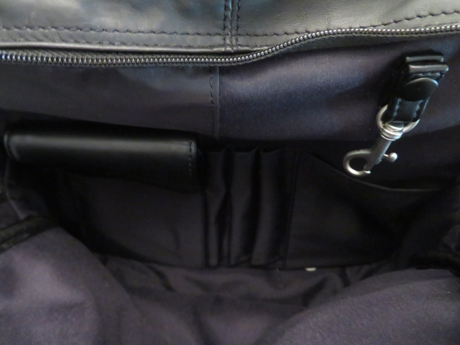 LEEDS Black Genuine Leather Duffel Bag Carry on Travel Gym Weekender 19”