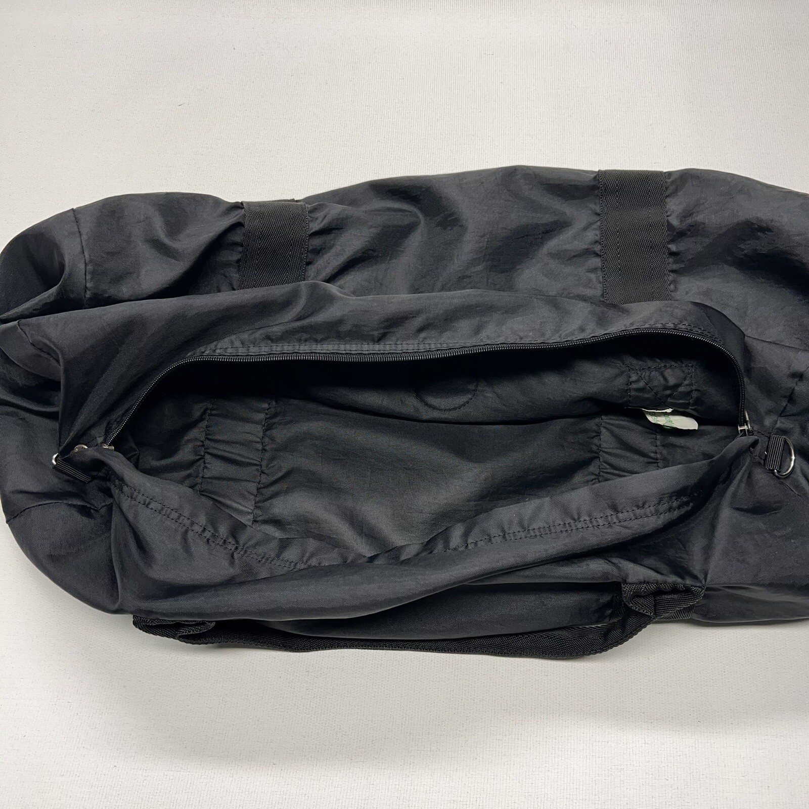 VTG Academy Broadway Bag Black Duffel Nylon Gym Travel Camping Zip Logo Y2K