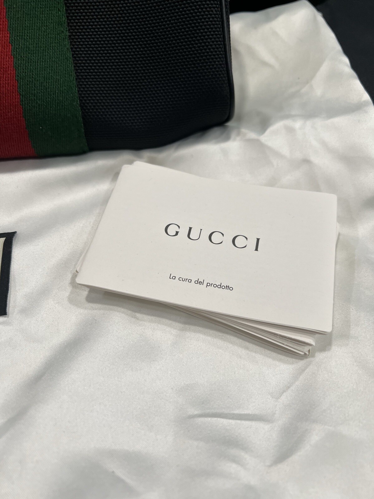 Gucci Techno Web Stripe Belt Bag W/Duster & Authenticity Retail $1400