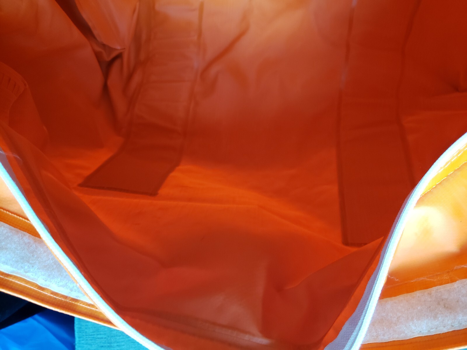 Vintage RARE! Cabela’s Large Orange Waterproof Duffle Bag Hunting Fishing GREAT!