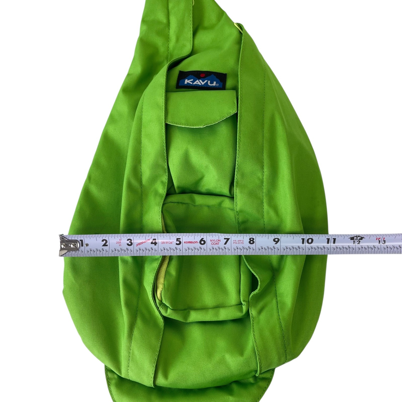KAVU Rope Bag Sling Backpack Lime Green Crossbody Shoulder Daypack Unisex