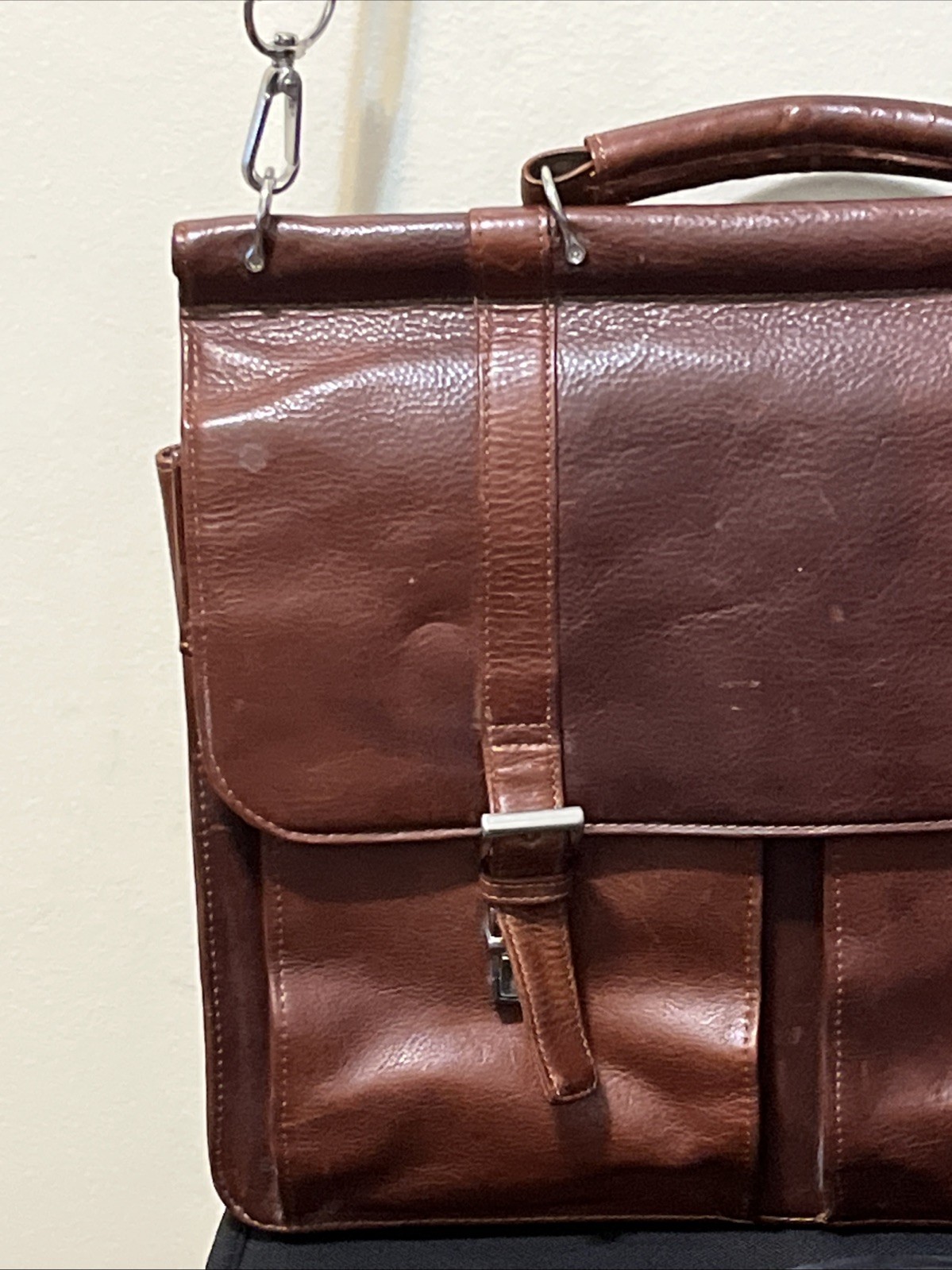 Wilsons Leather Messenger Bag Briefcase Laptop Shoulder Bag – Brown, EUC