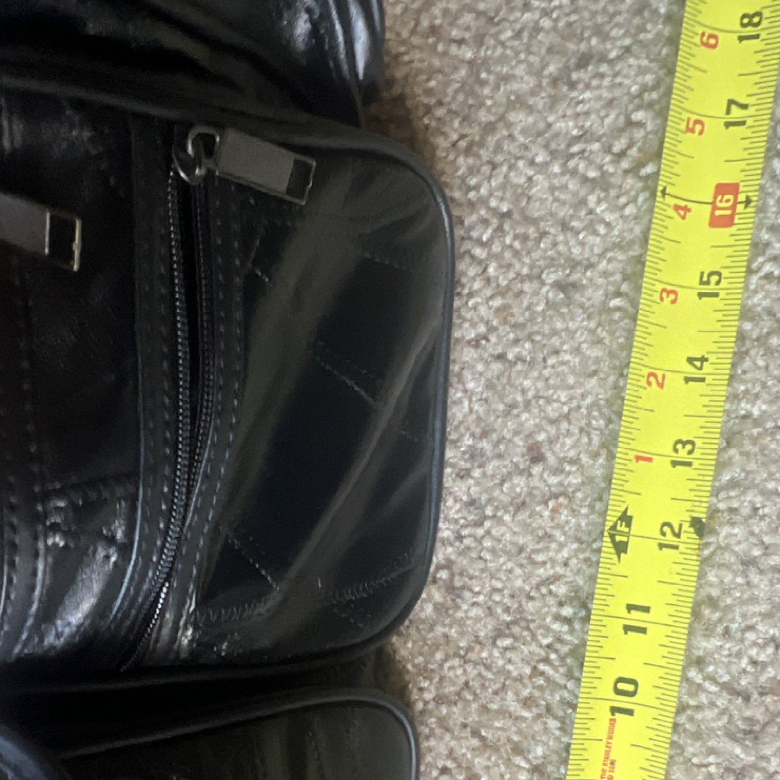 New Black Leather Bag with 5 Zip Pockets for travel, gym, business duffle