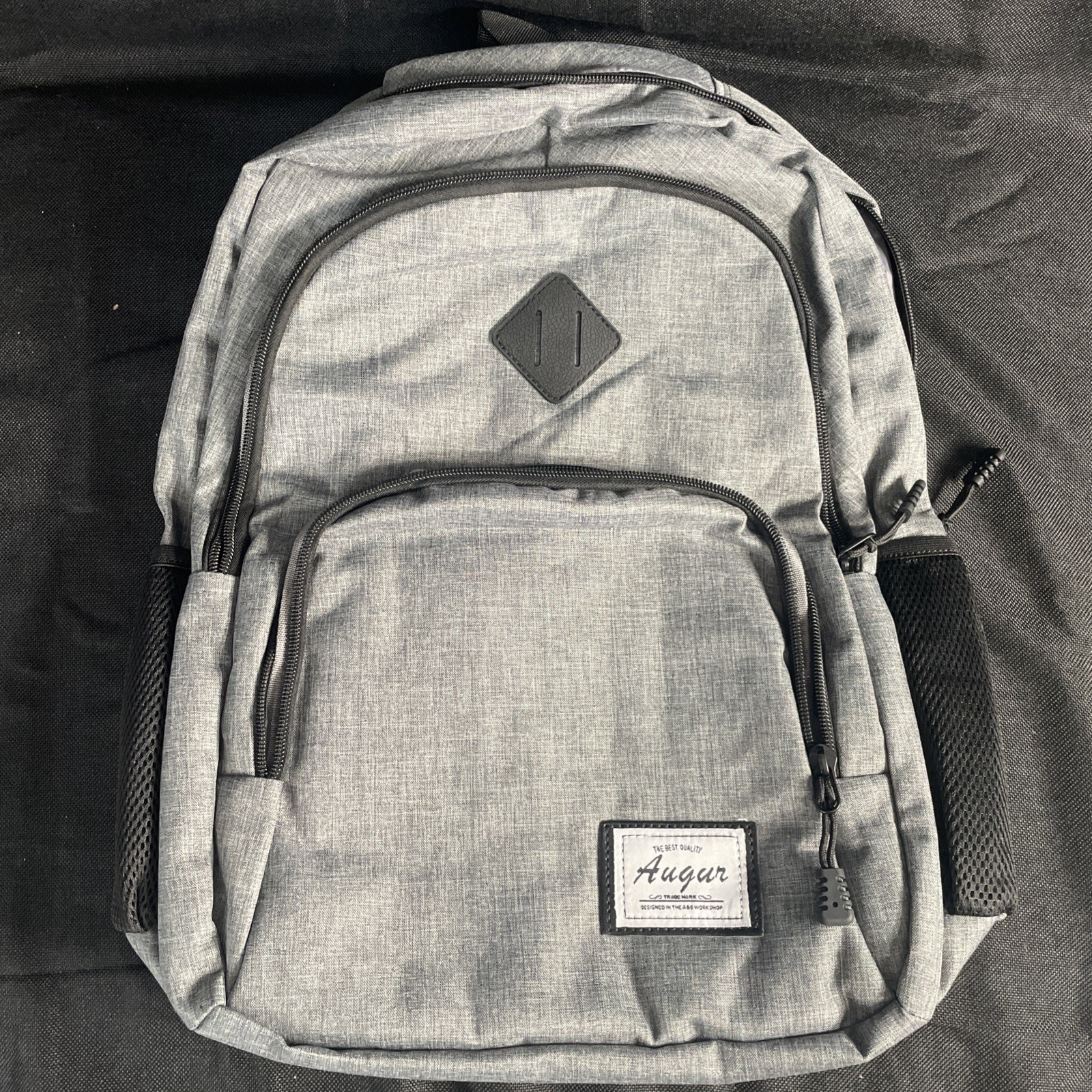 🔥GOOD Augar Backpack with Laptop Sleeve Pocket, 17 x 12in Gray, Oxford Cloth🔥
