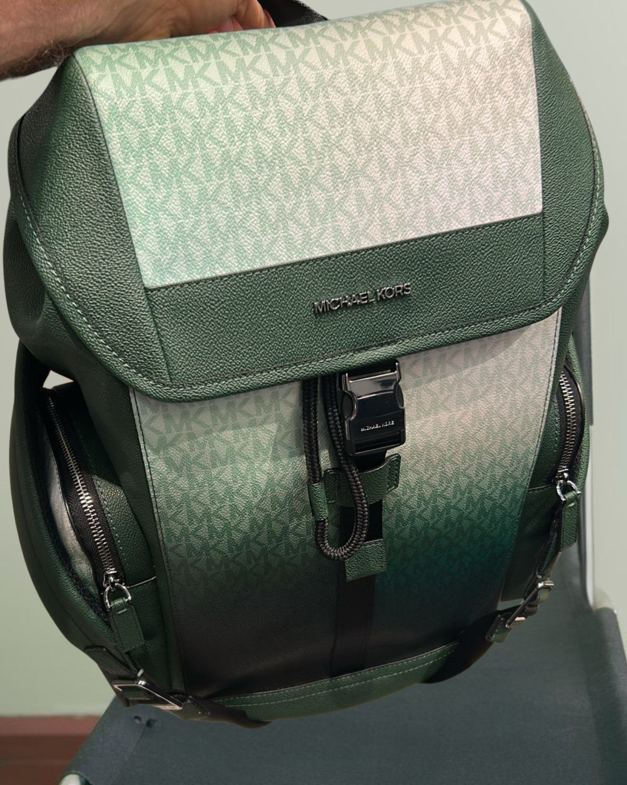 Michael Kors Medium Cooper Men Travel Laptop Backpack Ombré City Logo Variation