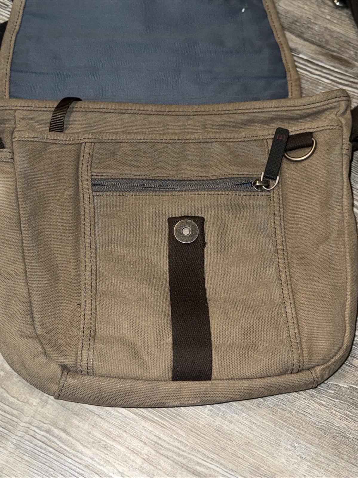 Tumi T-Tech Essential Gear Brown Waxed Cavas Crossbody used GC