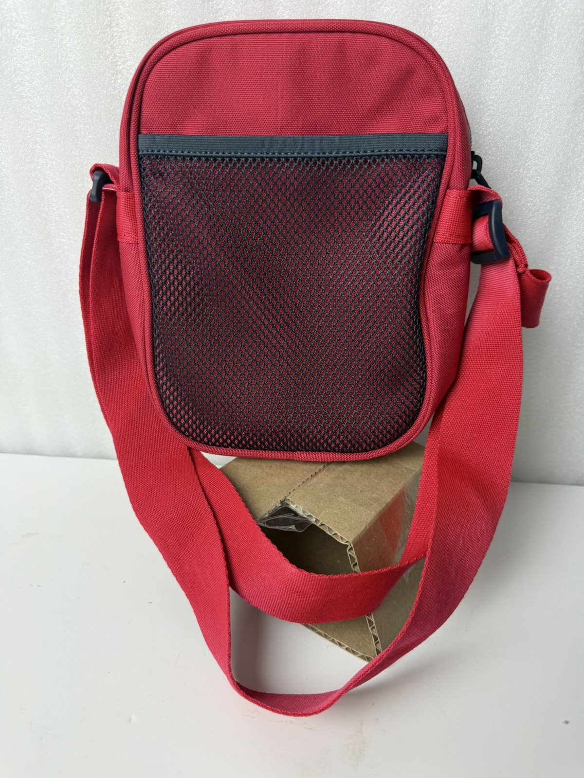 SuperDry Sportsyle Side Bag Red Crossbody Small Messenger Shoulder Strap Zip 9″