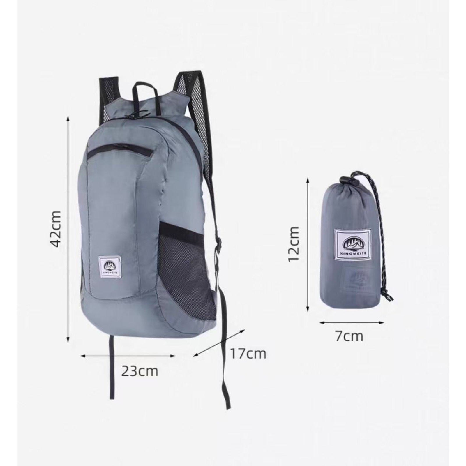 Foldable Outdoor Set UPF50+ Bucket Hat + Waterproof Backpack Unisex Travel Kit