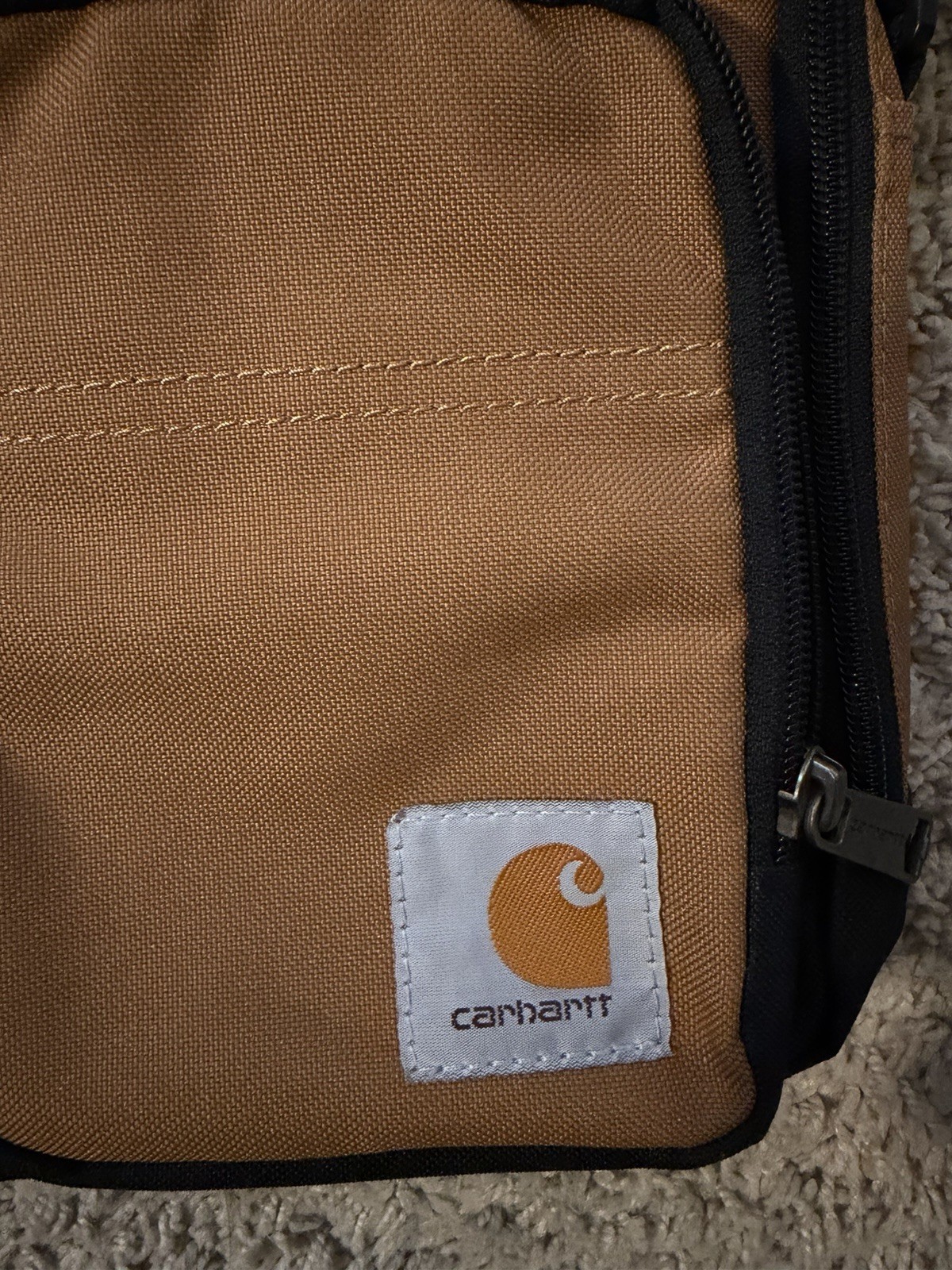 Carhartt Crossbody Zip Bag Small Brown/Black Adjustable Strap Sling