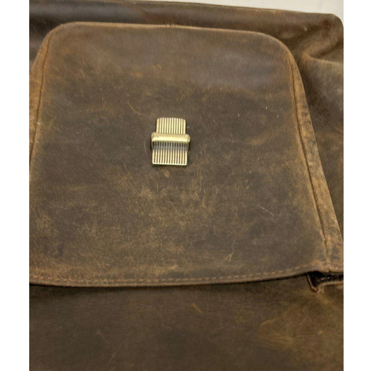 KOMALC XL 18″ BRIEFCASE BUFFALO LEATHER CROSSBODY MESSENGER BAG
