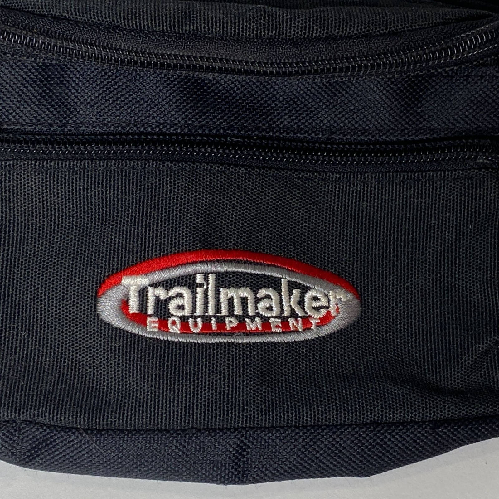 Vintage Trailmaker Fanny Pack Bum Waist Bag Black 3 Zipper Compartments