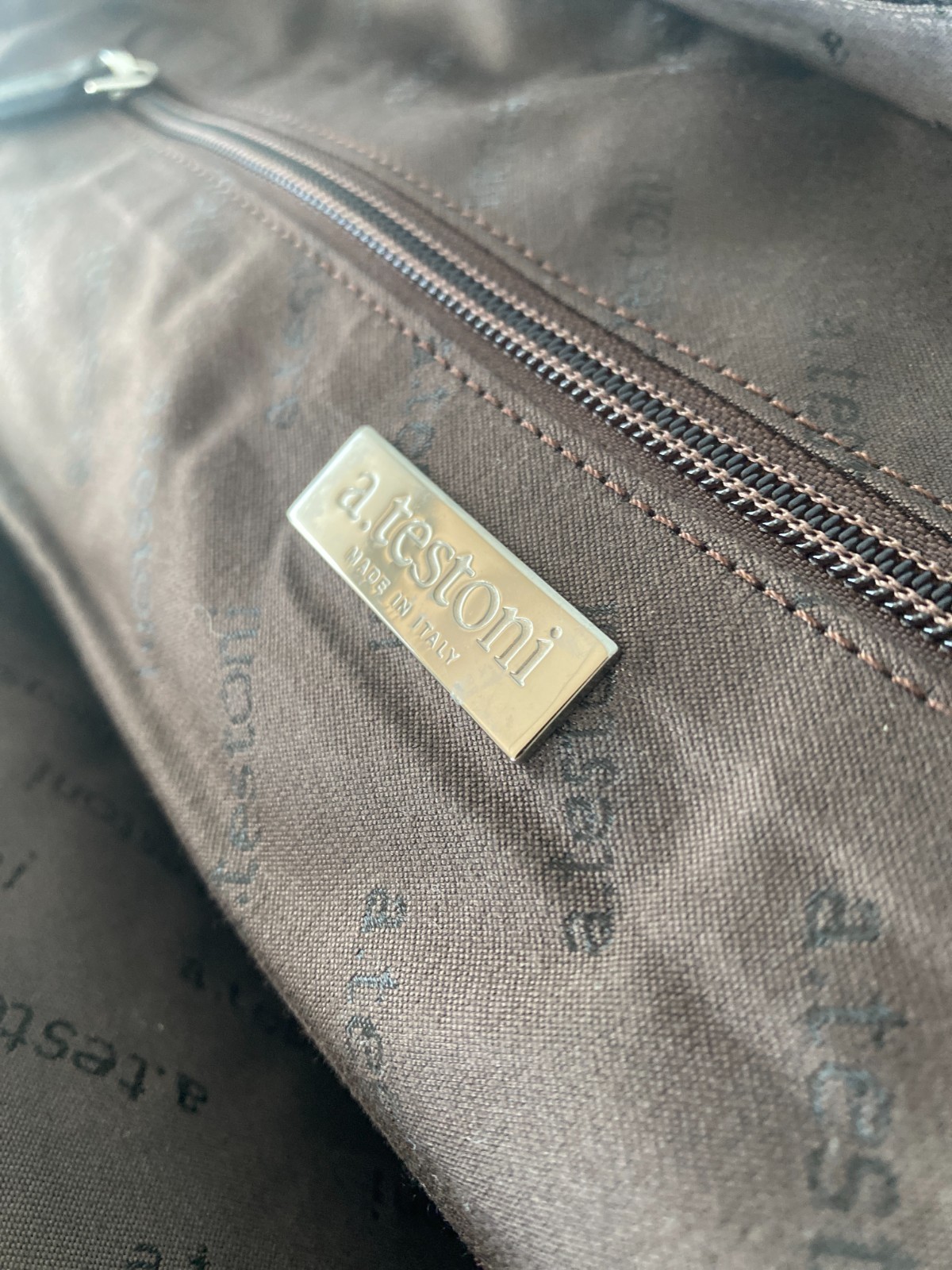 New Leather Testoni Brown Weekender Bag Italian Luxury Travel Duffel NWT