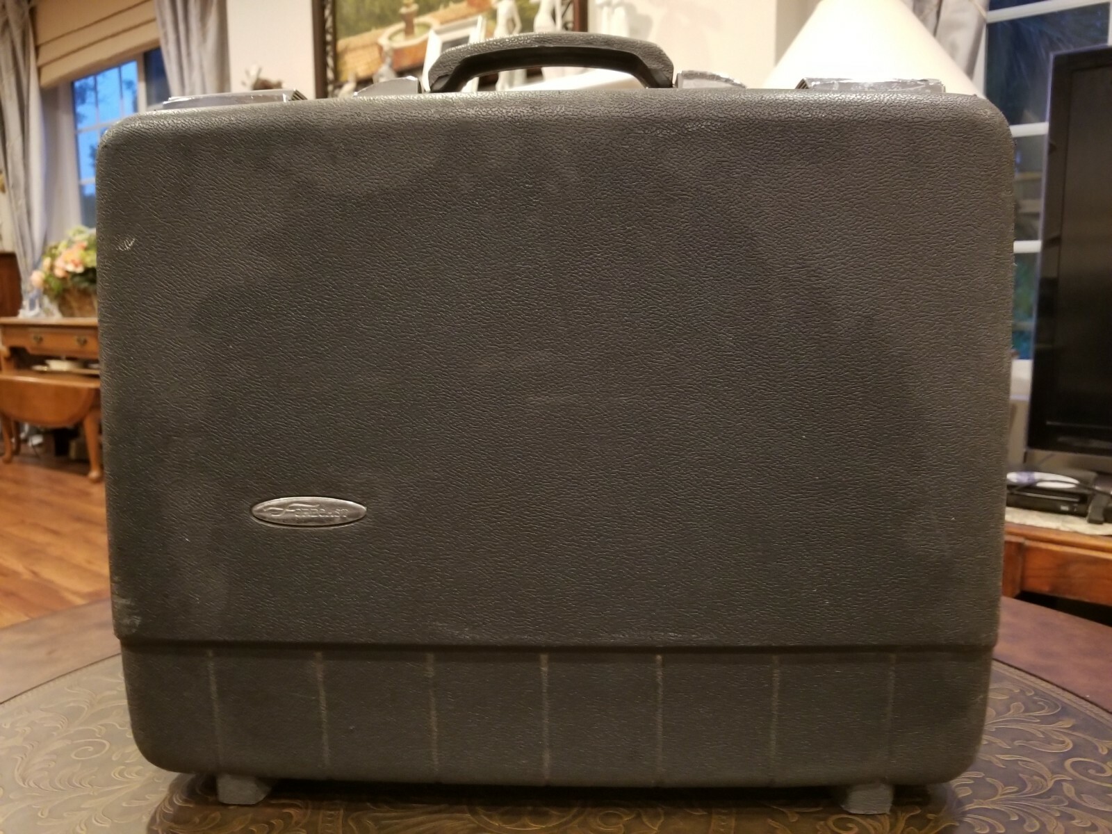 Vintage 1960’s Sears Forecast Hard Shell Attache briefcase with Decals/Stickers