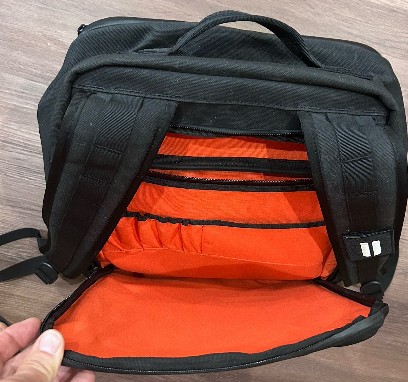NOBULL Canvas Cotton Black Backpack 23L Gym Lifting Bodybuilding Bag Laptop