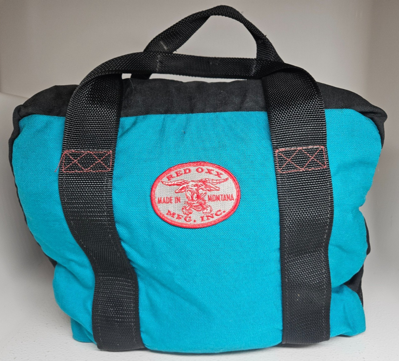 Red Oxx PAC Canvas Bag Duffel 15×11.5×10 Blue Made In USA