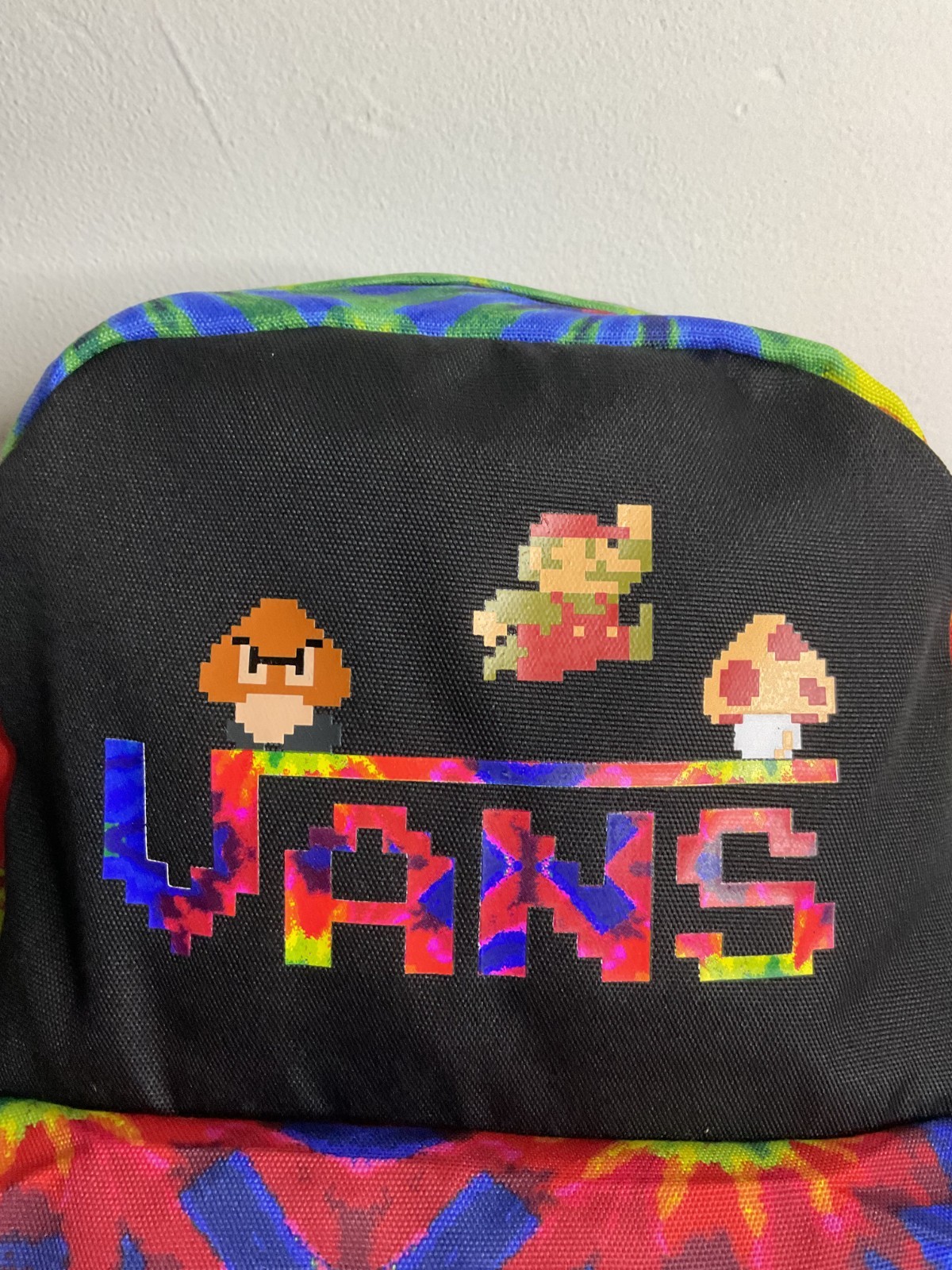 Vans X Nintendo Collab Super Mario Bros Tie Dye Backpack Retro