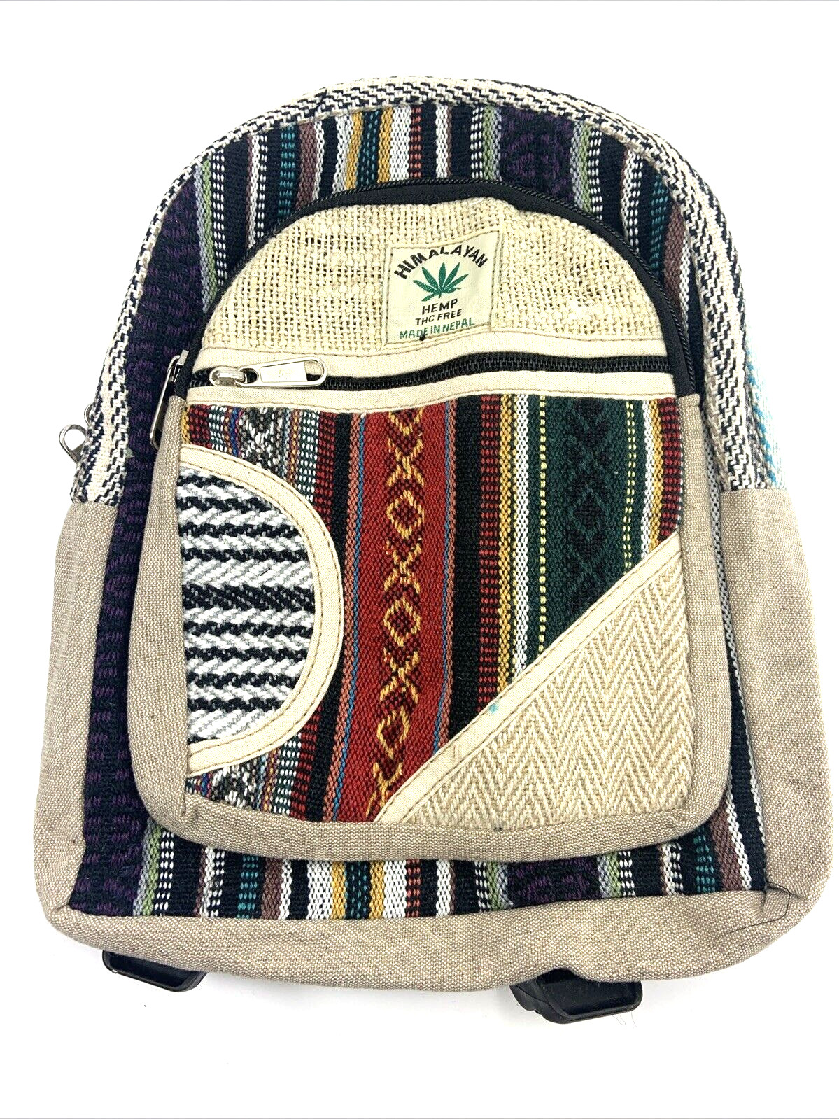 Himalayan Hemp THC Free Multi Color Mini Handmade Backpack NWT