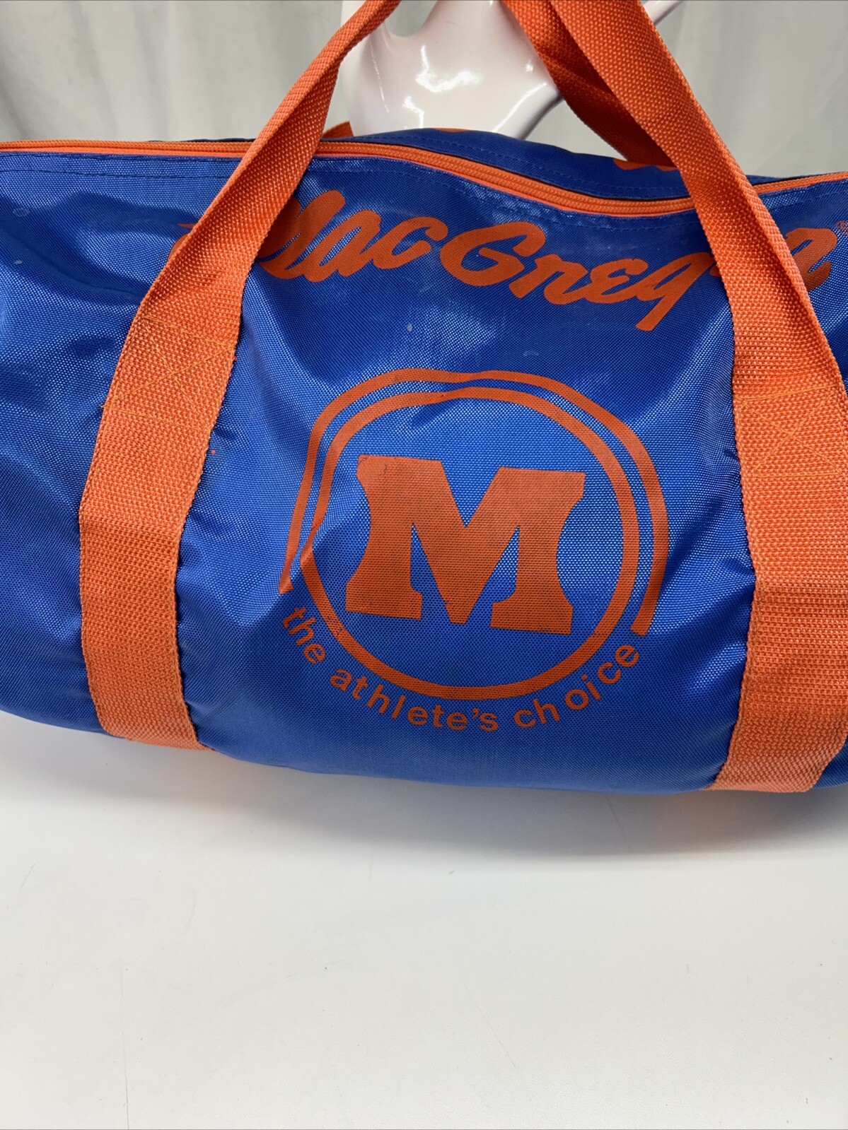 VTG Macgregor Nylon Red And Blue Duffle Bag Gym Bag