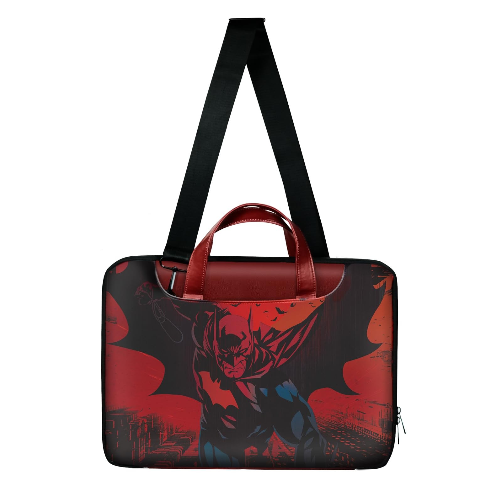 Batman Laptop Case, Superhero Red Computer Medium to Large, and Black