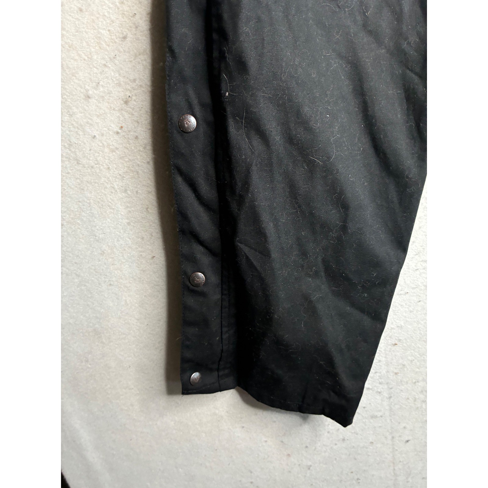 Kakadu Traders Australia Black Canvas Motorcycle Chaps Style 7P33 Size Large