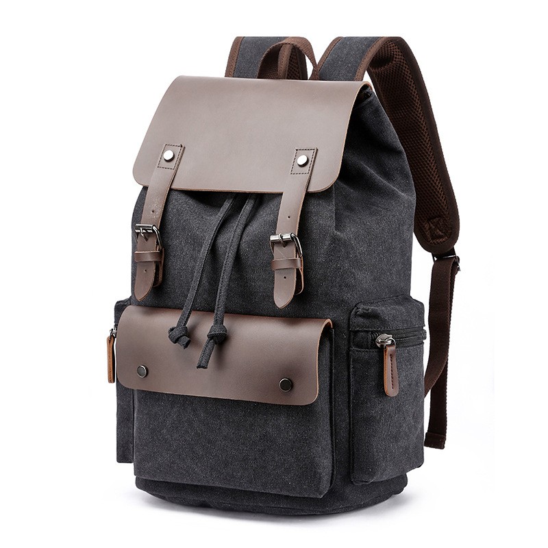 Canvas Backpack Satchel Travel Rucksack Hiking Camping Vintage School Travel Bag