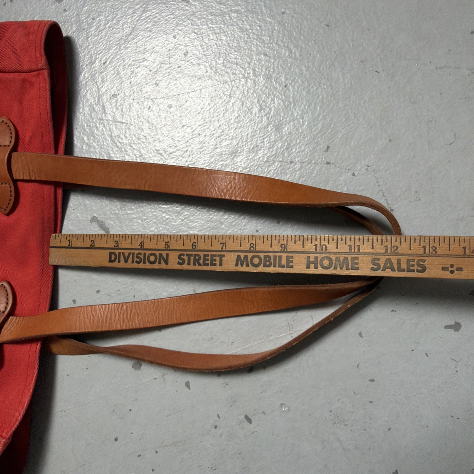 Filson Rugged Twill Canvas Tote Bag Leather Strap Travel Made USA MackRed RARE