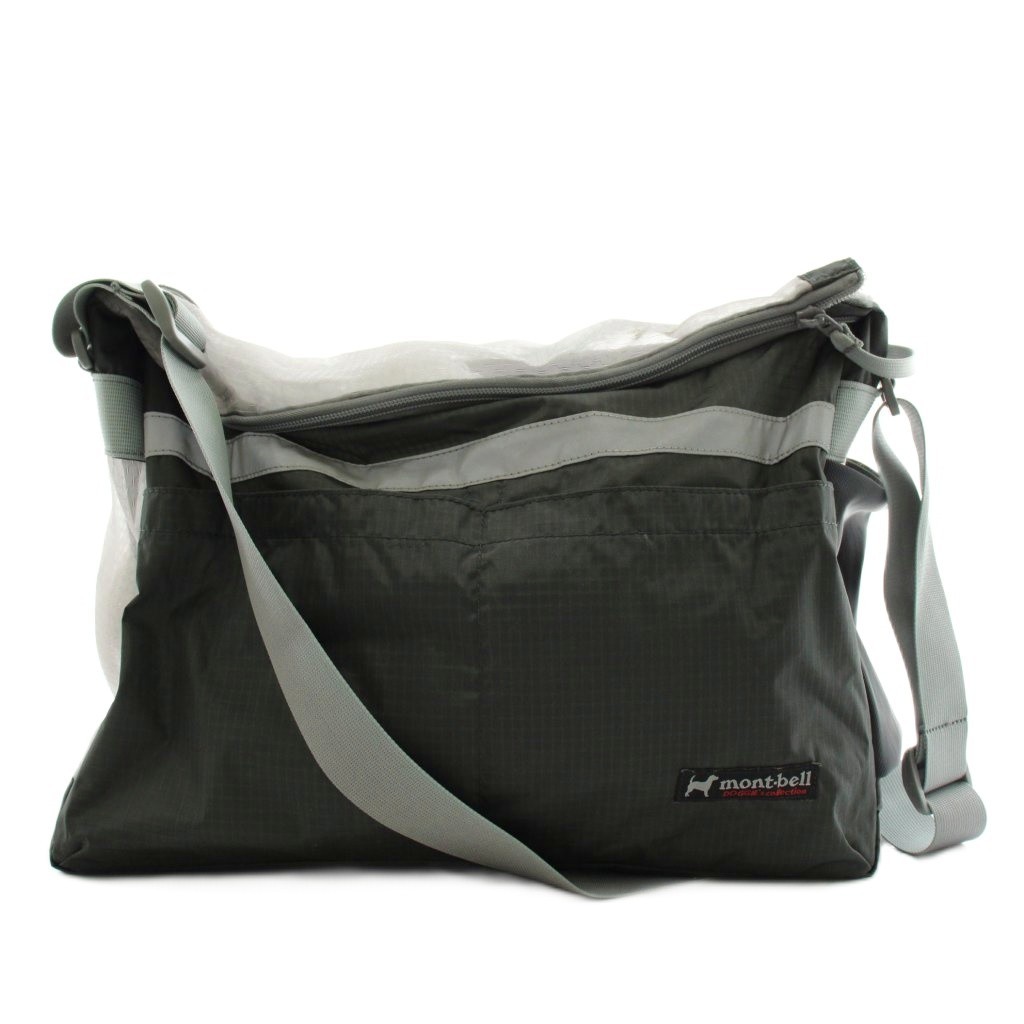 Montbell Men’s Nylon Shoulder Bag Gray AB Condition 27cm x 37cm