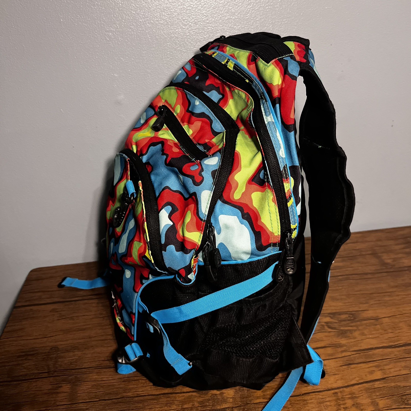 High Sierra Backpack Rare Multi-Color Compartment Zip Bookbag