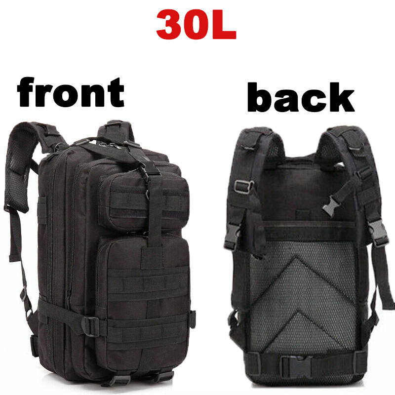 30L Outdoor Military Molle Tactical Backpack Rucksack Camping Hiking Travel Bag