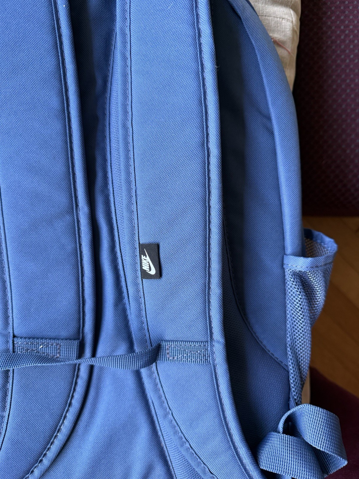 NWT $55 Nike Backpack Bag 15” blue Poly Bo Jackson Give Me A Chance Found. logo