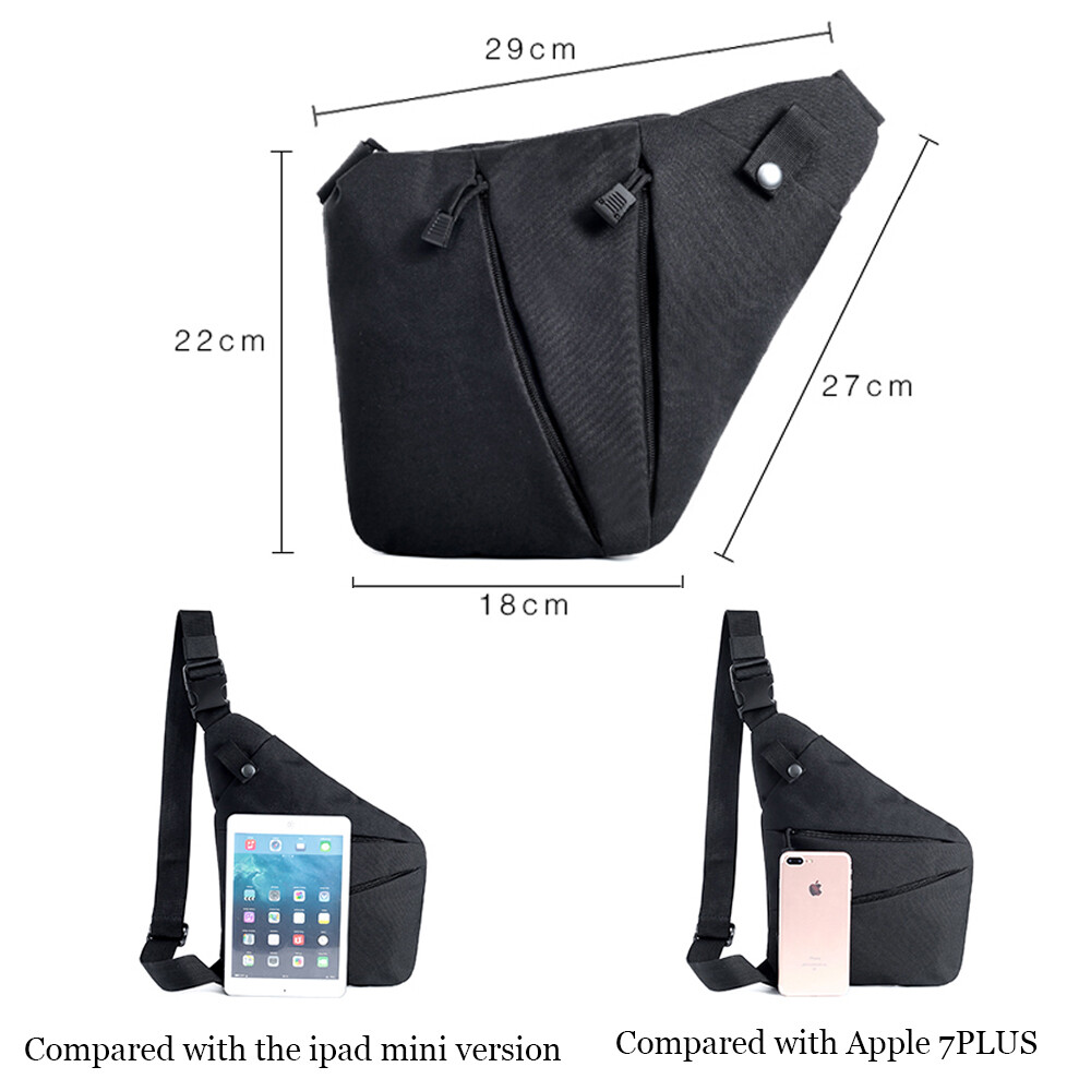 Outdoor Sling Chest Bag Tactical Anti-Theft Conceal Carry Crossbody Bag for Men