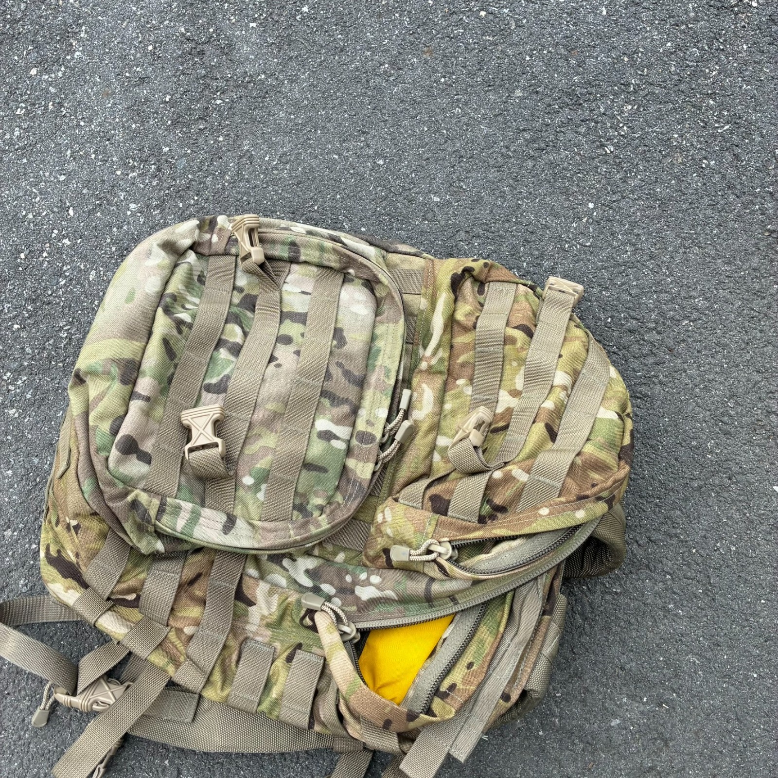 Spec-Ops Brand T.H.E. Pack Tactical Backpack Multicam OCP Yellow Lining USA