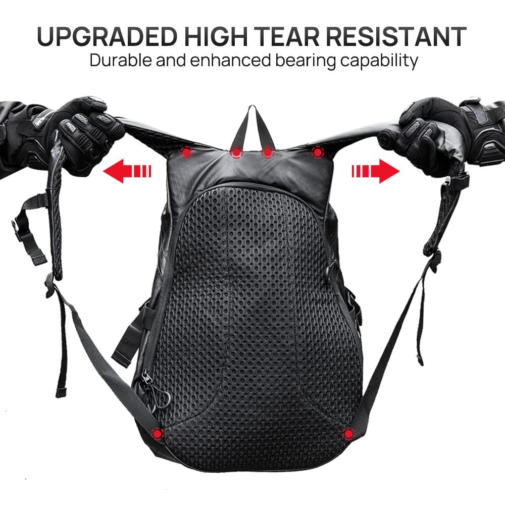ILM Motorcycle Helmet Backpack Large Capacity Waterproof Lightweight Storage Bag