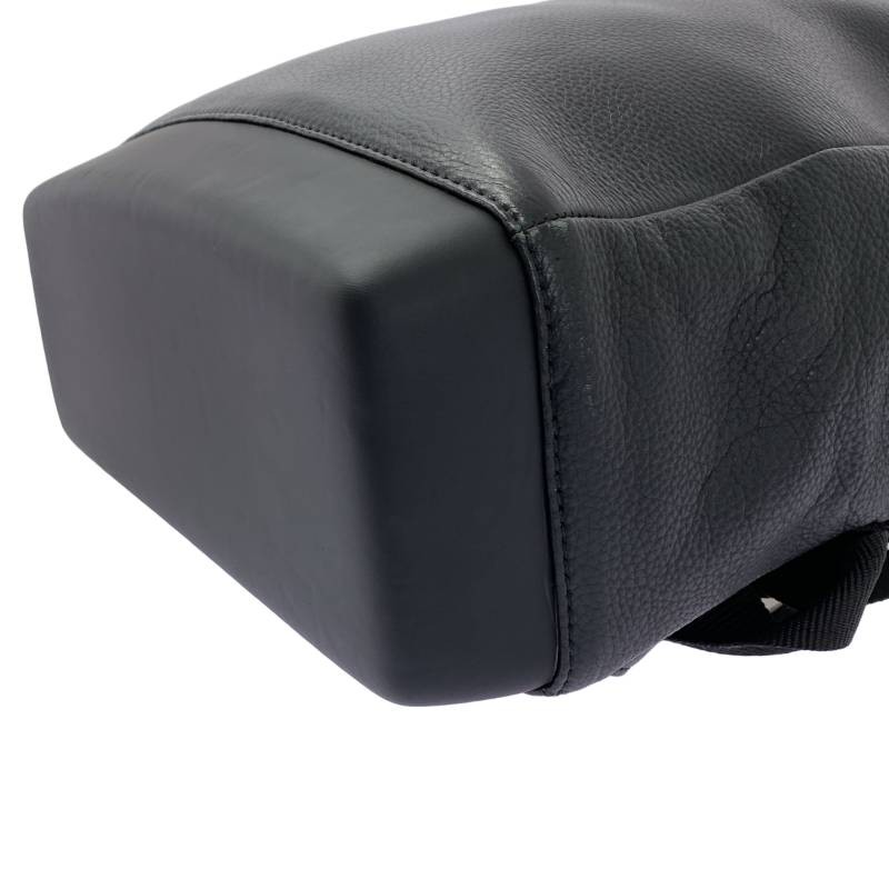MOLESKINE Leather Square Backpack Black Men’s Used 39cm High