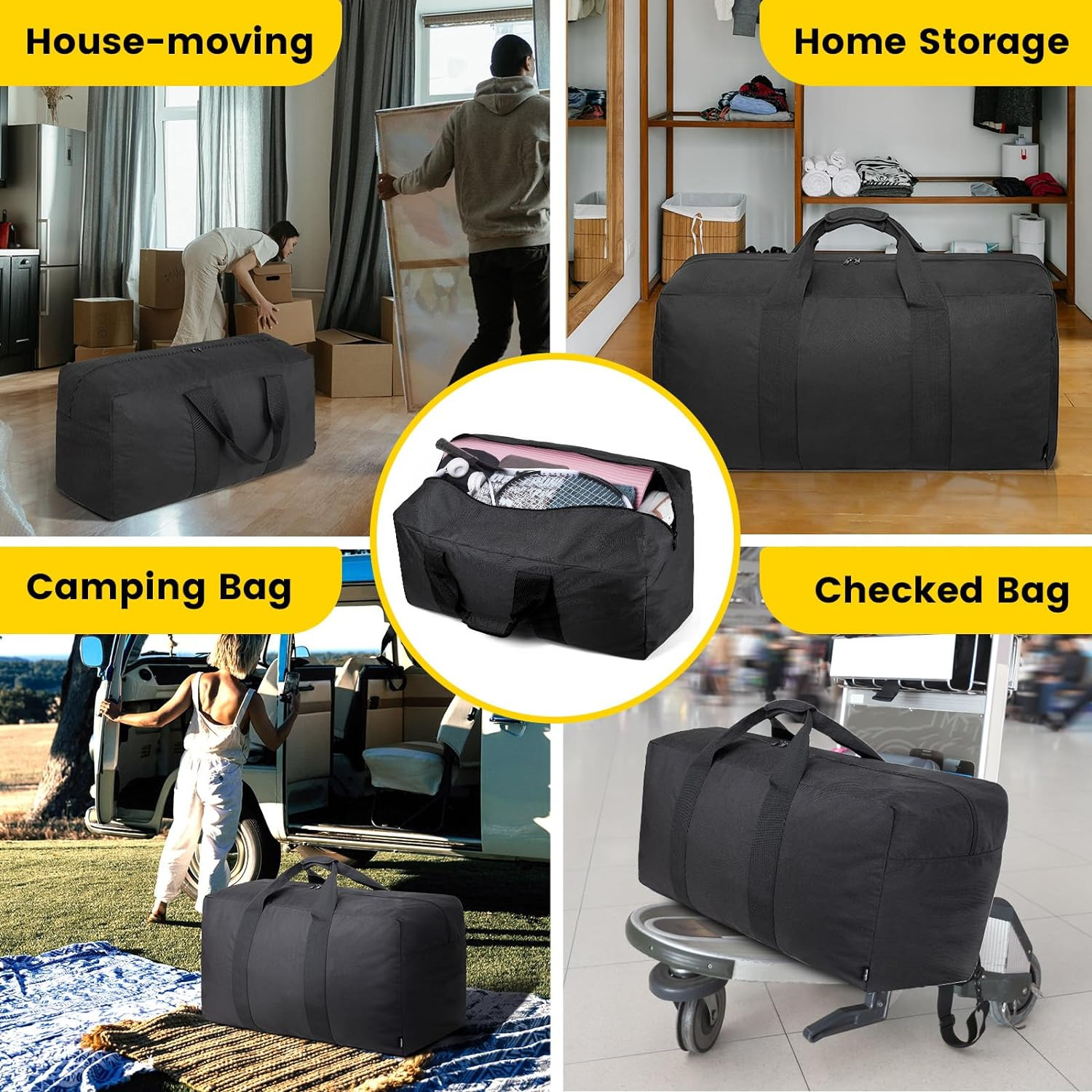 Extra Large Duffle Bag for Travel – 100L Duffel Bag for Men Gear Bag for Storage