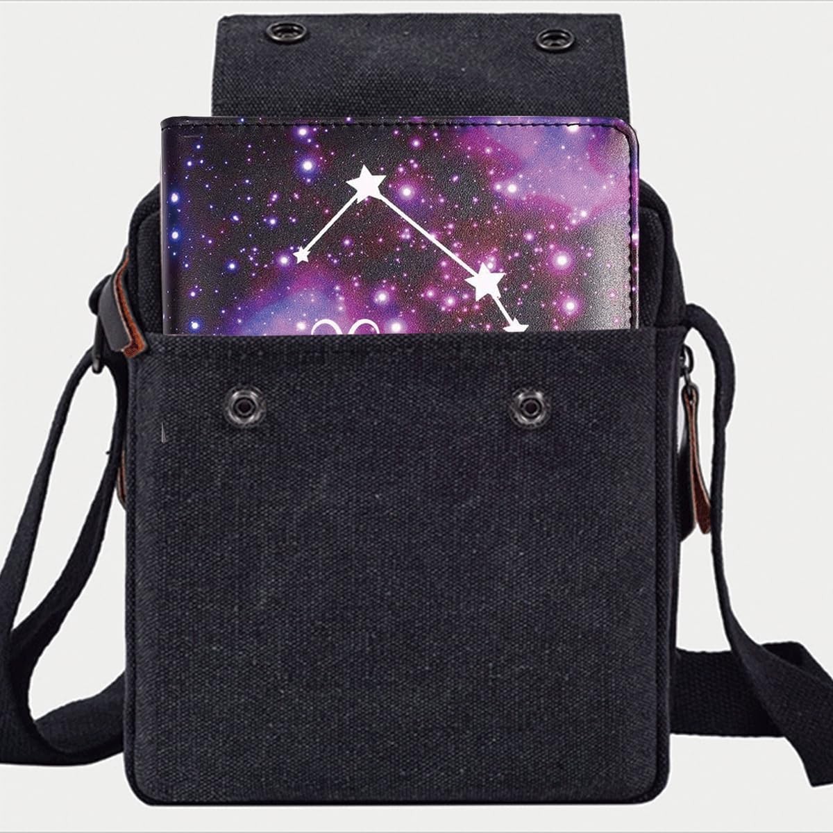 CAAORDKSO Small Crossbody Bag Shoulder for Men Women Small, Black (Small)