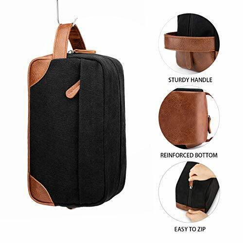 Toiletry Bag Hanging Dopp Kit For Men Water Resistant Canvas Shaving Bag With