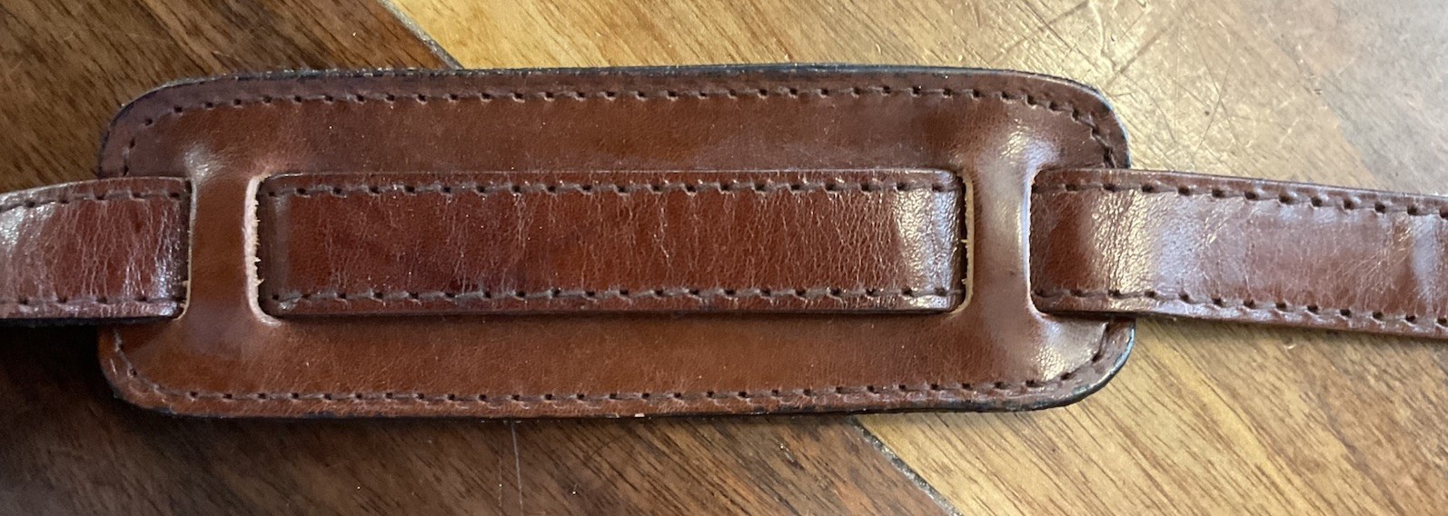 Bosca Brown Leather Men’s Briefcase/Document Case Top Handle Strap Push Lock