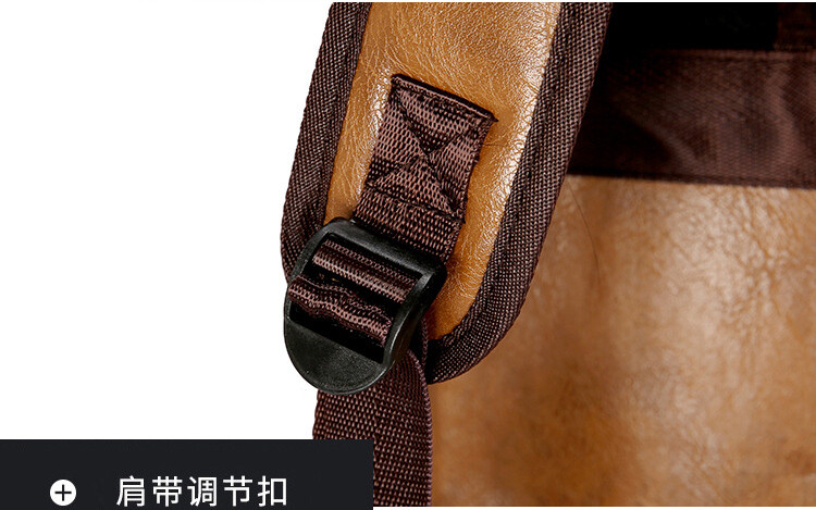New Leather School Backpack Waterproof Business Laptop Travel Work Bag daypack