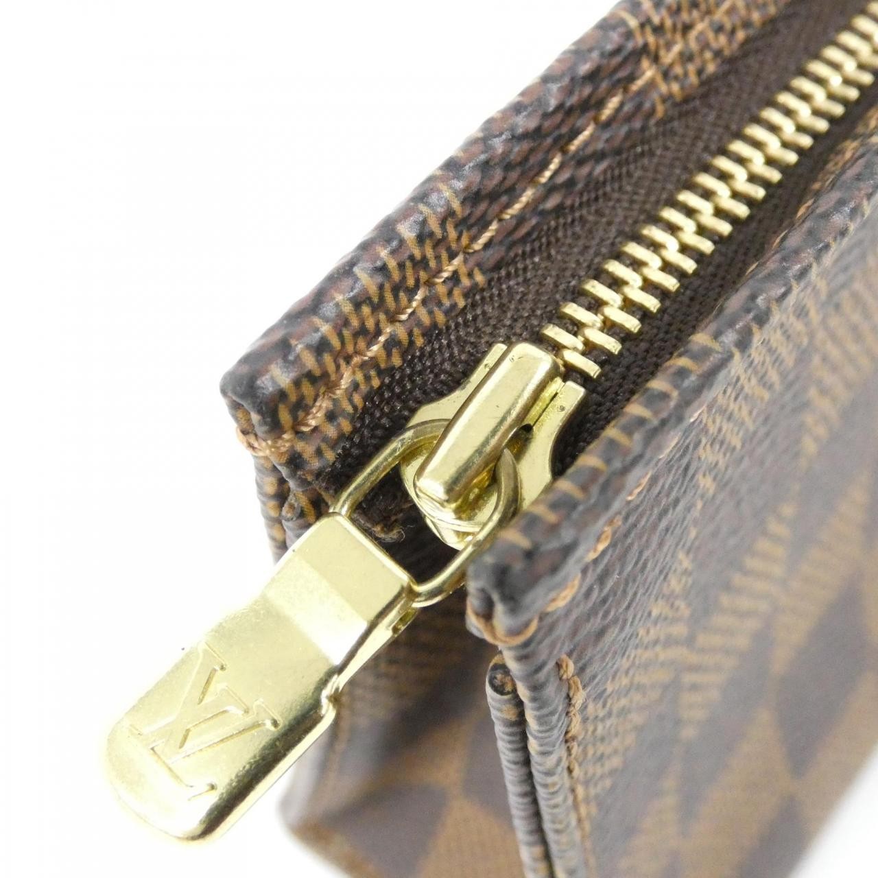Authentic Louis Vuitton Damier Poche Toilette 5.9″ Pouch N47546 #230-000-230…