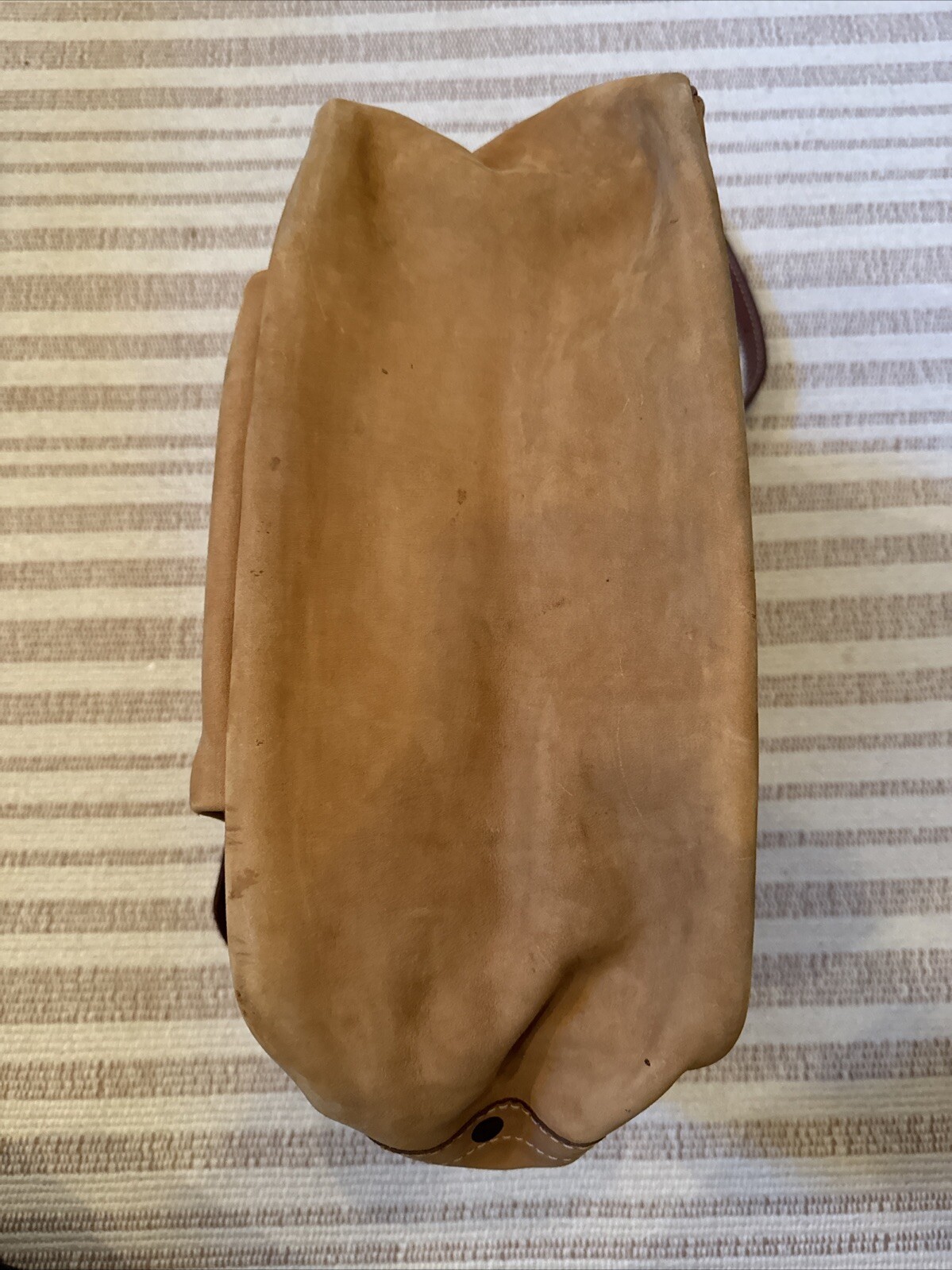 McGuire Nicholas Two Tone Leather Messenger Bag VGUC