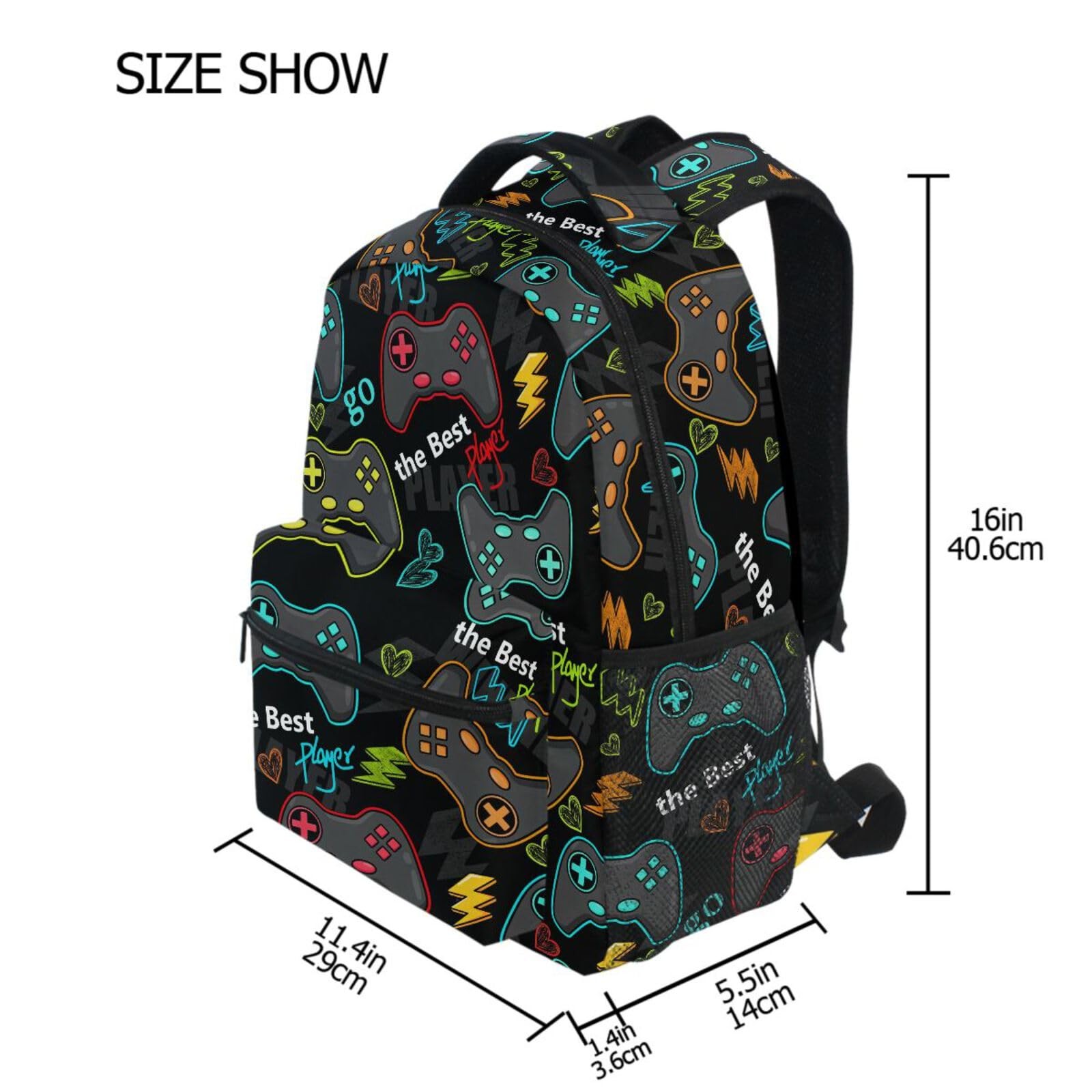 Video Game Backpack Bookbag Gamer Gaming Daypack Travel Hiking Camping School