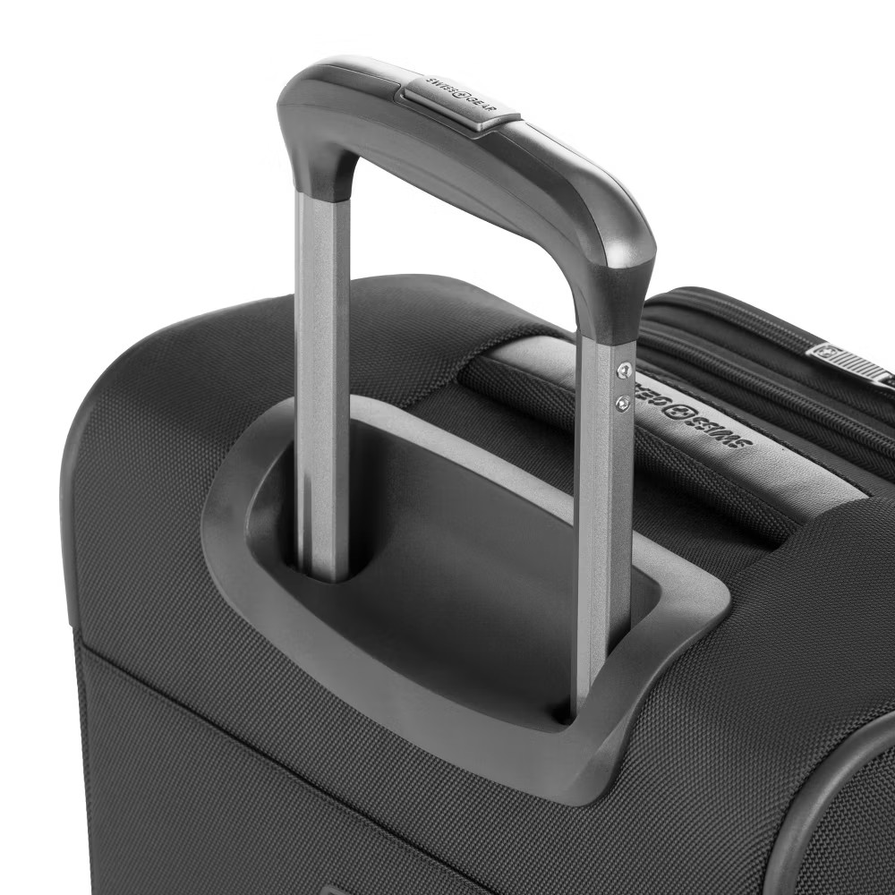 SWISSGEAR 20″ Carry On Suitcase Softside 8-Wheel Spinner Luggage, Black