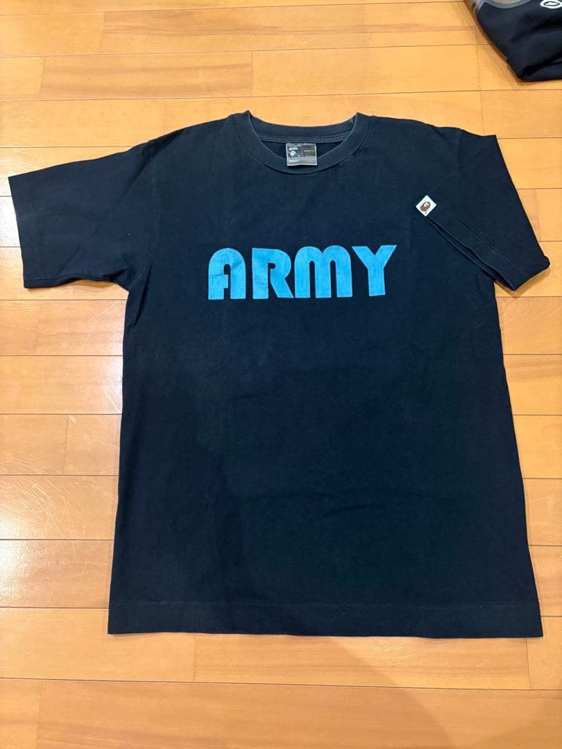 A BATHING APE Short Sleeve T Shirt Medium Logo Front Back Print Authentic