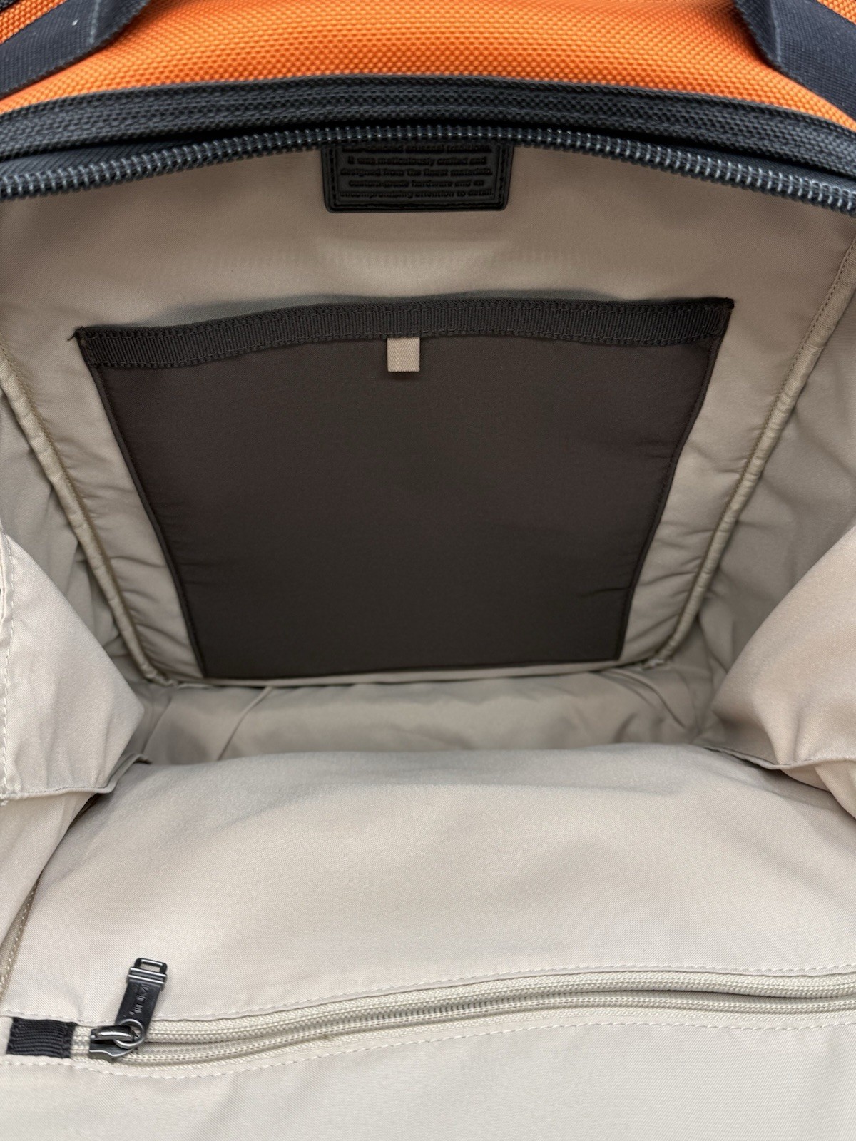 TUMI Alpha Bravo Knox Backpack Orange Gray Ballistic Nylon Laptop Bag MSRP $625