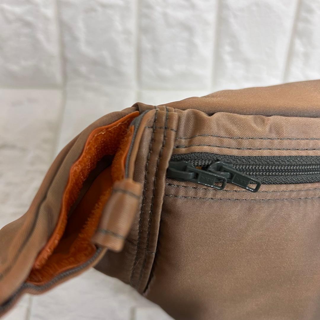 Authentic Porter Yoshida Bag Body Waist Bag Brown 20x37cm Excellent Condition